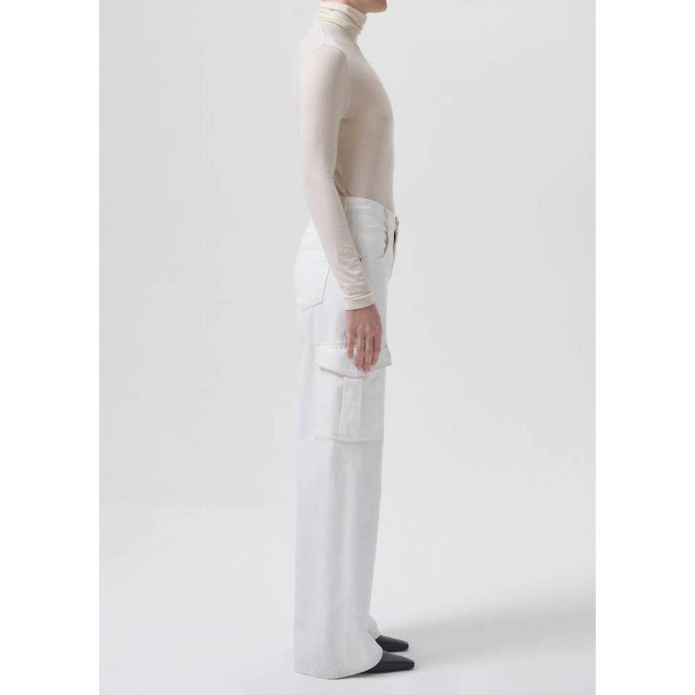 NWT Agolde Minka Cargo Jean 30 White, Relaxed Fit High Rise, 💯 organic cotton! - Picture 2 of 9